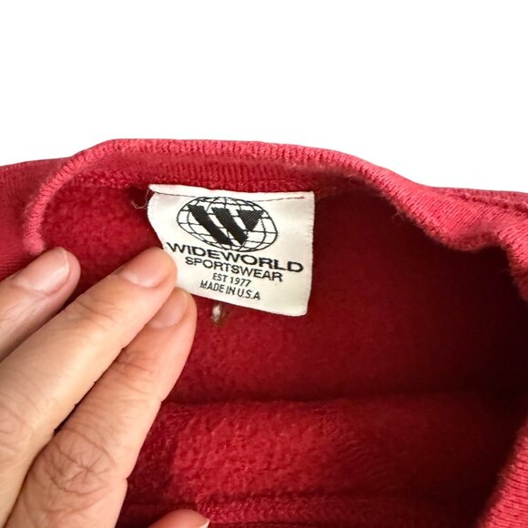 Vintage USC Crewneck Sweatshirt Red Yellow Logo By Wideworld Sportswear - Picture 2 of 4